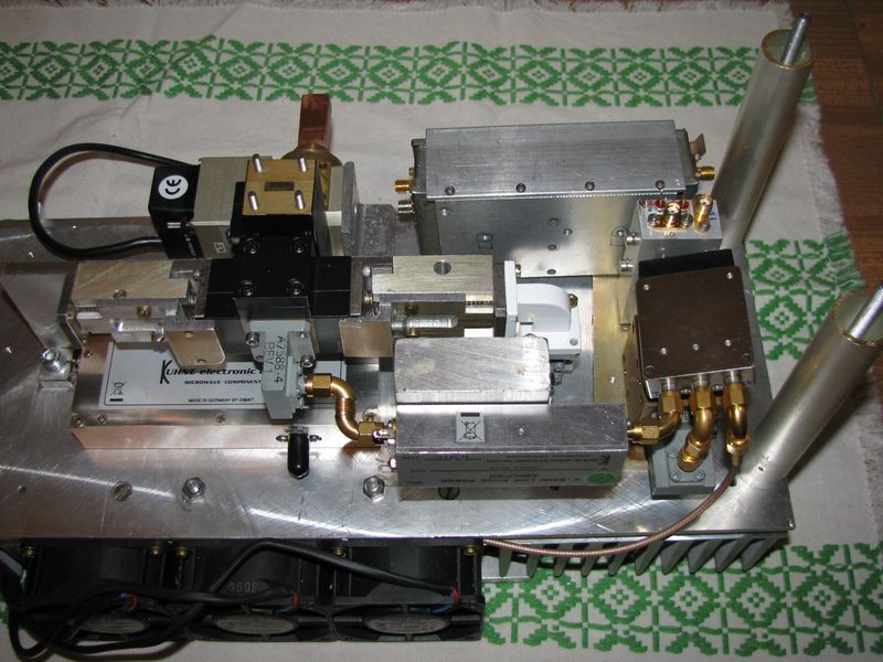 New 24 GHz transverter - Top view during construction.