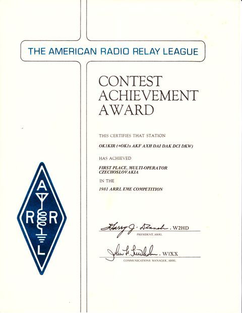 1981 ARRL EME Contest