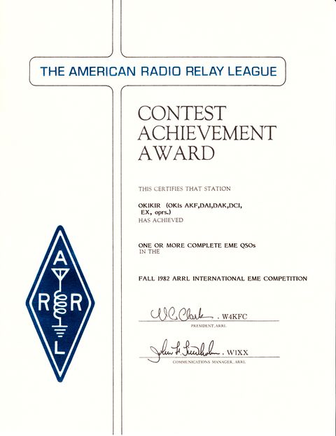 1982 fall ARRL EME