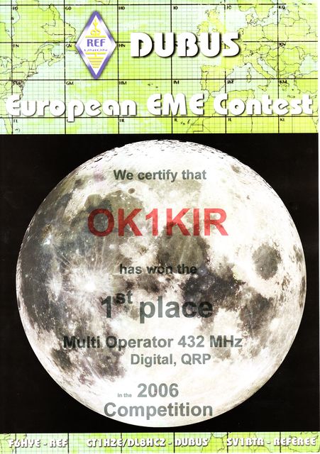 2006 432 MHz European EME Contest