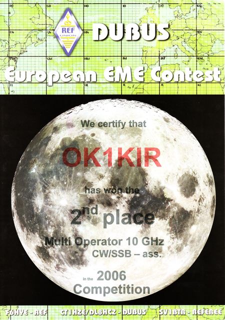 2006 10 GHz European EME Contest