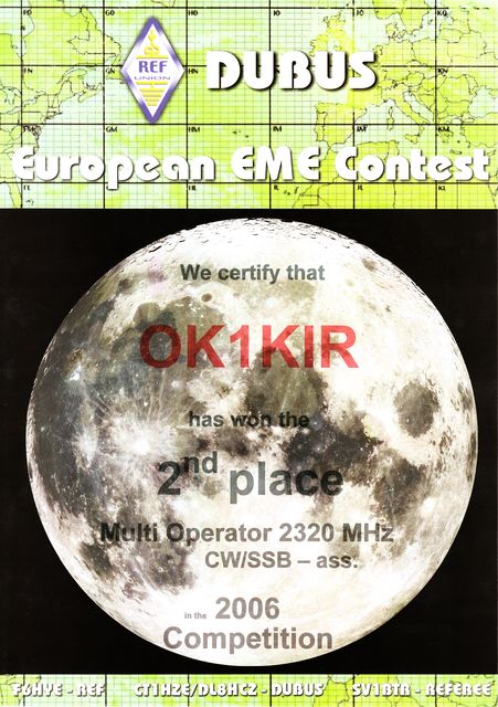 2006 2.3 GHz European EME Contest