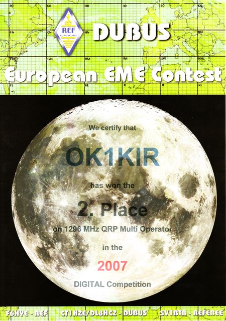 2007 1.3 GHz European EME Contest - Digital Mode