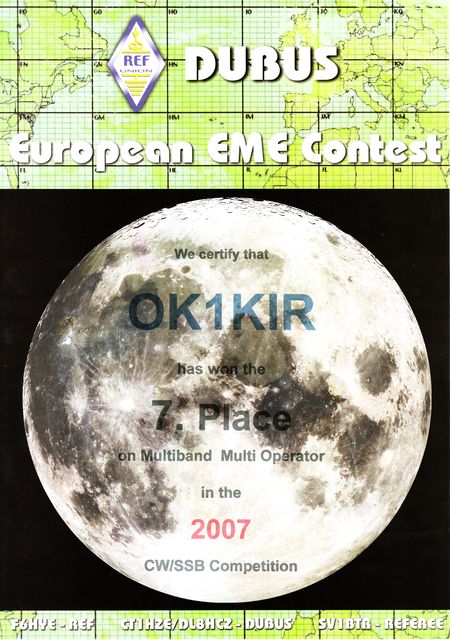 2007 multi band European EME Contest
