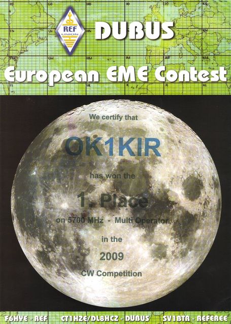 2009 5.7 GHz European EME Contest