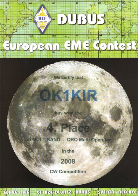 2009 multi band European EME Contest