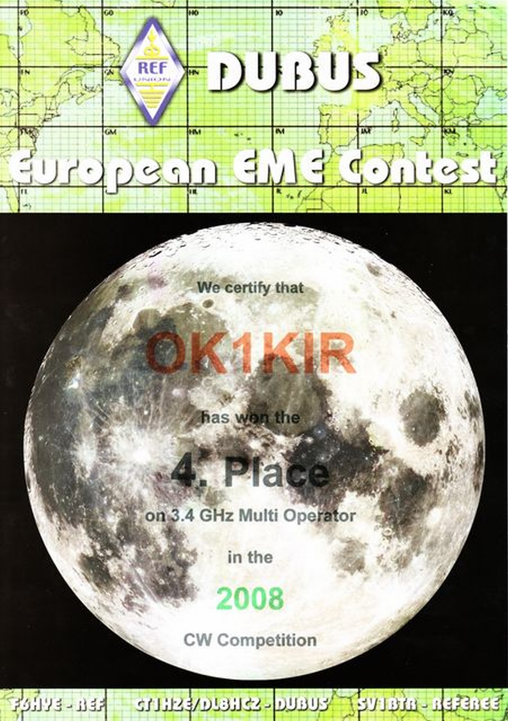 2008 3.4 GHz European EME Contest