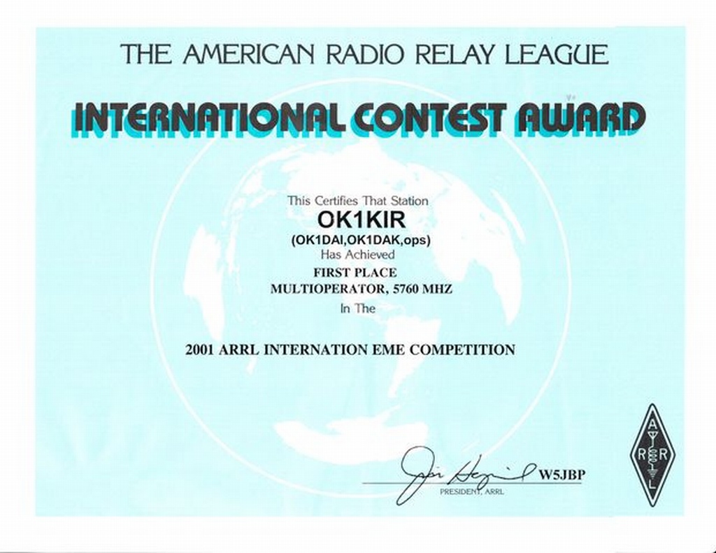 2001 ARRL EME