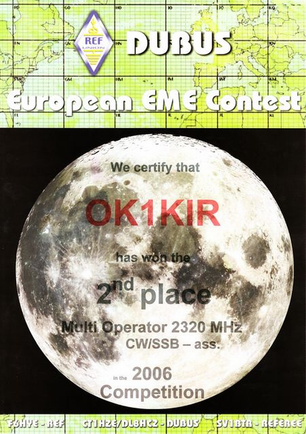 2006 2.3 GHz European EME Contest