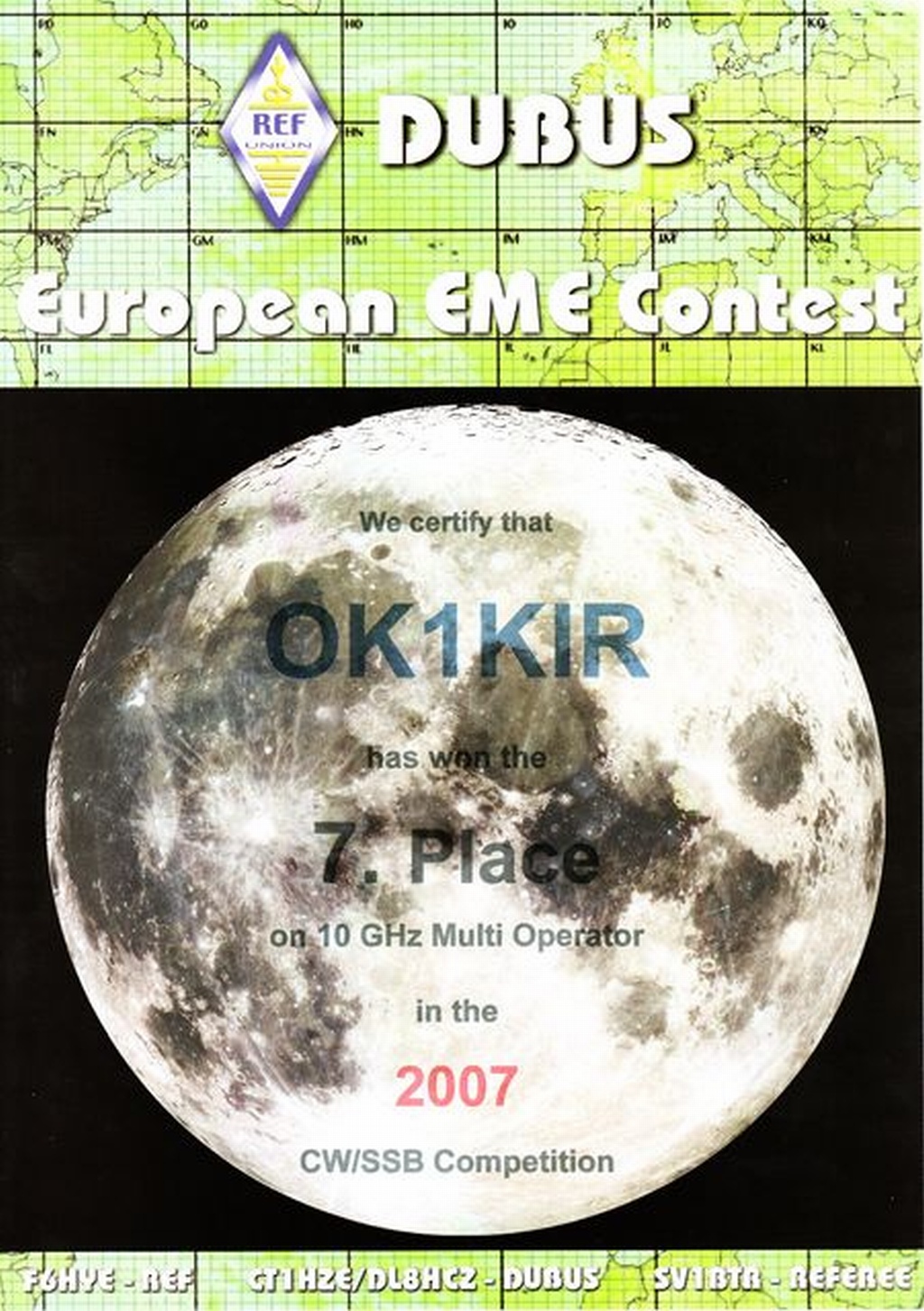 2007 10 GHz European EME Contest